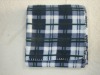 Polyester two brushed fleece check pattern blanket