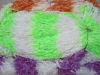 Polyester warp and weft fancy yarn thread