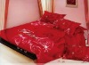 Pretty rose printed woven cotton bedding set
