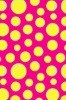Print nylon spandex fabric with yellow circle