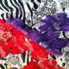 Print stretch lace fabric