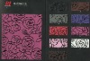 Printed PVC Leather W/embossed Effect Rose Design