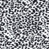 Printed black white satin fabric