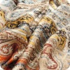 Printed/dyed raw silk jacquard fabric