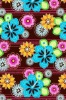 Printed nylon spandex fabric with flowers