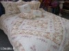 Printed pink flower bedding set