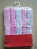 Printed pink girl face towel set