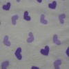 Printed polar fleece fabric with love