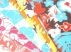 Printed polyester peach skin fabric/ beach shorts fabric
