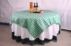 Printed round PE table cloth for restaurant