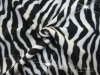 Printed zebra stripen polar fleece fabric