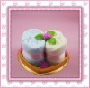 Pure Cotton Fruit Cake Wedding Gift Towel Set-Heart Shape Towel Cake -Stay Forever