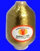 Pure gold Metallic Yarn, metalic yarn cut in 1.2mic 75D,1/110M/MX/ST/Ms/MH type metallic yarn, knitting yarn