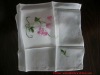 Pure natural Silk handkerchief/ hankies with hand embroidery