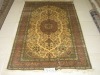 Pure silk+ rectangler carpet+Hand knotted + 5X8 foot