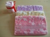 Purple cotton Satin Jacquard Face Towel