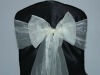 Purple organza chair sashes