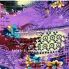 Purple print fabric
