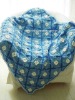 QN10001D Handmade Crocheted Baby Soft Blanket Afghan Coverlet Milk Cotton 40"*40"