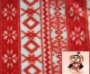 RED PATTERN  PRINTED POLAR FLEECE FABRIC
