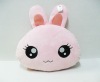 Rabbit shaped plush cushion