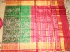 Rajkoty Tissue border red/ green manekchowk patola saree