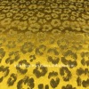 Rayon Wool Black and Yellow Leopard Fabric