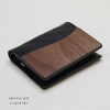 Real Wood Leather Wallet, genuine wood is used, made in Japan