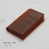 Real Wood & Natural Tanned Leather Card Case, genuine wood is used, made in Japan