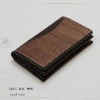 Real Wood & Natural Tanned Leather Card Case, genuine wood is used, made in Japan