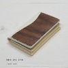 Real Wood & Natural Tanned Leather Card Case, genuine wood is used, made in Japan