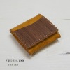 Real Wood & Natural Tanned Leather Coin Case, genuine wood is used, made in Japan