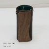 Real Wood & Natural Tanned Leather Key Case, genuine wood is used, made in Japan