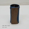 Real Wood & Natural Tanned Leather Key Case, genuine wood is used, made in Japan