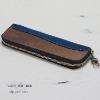 Real Wood & Natural Tanned Leather Pen Case, genuine wood is used, made in Japan