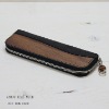 Real Wood & Natural Tanned Leather Pen Case, genuine wood is used, made in Japan