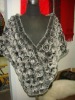 Real rabbit fur shawls. 2011 fashion design handicraft rabbit fur shawls. Rex rabbit fur shawls with discoid flowers