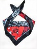 Red And Black Hot Sale Square Scarf