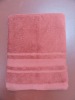 Red Color Fancy Border Bath Towel