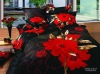 Red Flower custom Photo printed Bed sheets/Bedding sheet