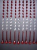 Red and white crystal beads curtain