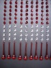 Red and white crystal beads curtain