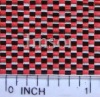Red carbon fiber cloth in plain