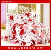 Red flowers print bedding sets/Rose print 4pcs bedding sets- Yiwu taijia textile