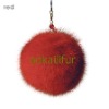 Red fox fur ball. Dyed genuine fox fur ball/fur accessories. Good qualtiy with wholesale price