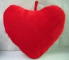 Red heart plush back cushion