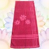 Red priting cotton towel manufacture