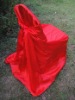 Red satin universal chair cover