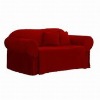 Red suede 100% polyester sofa cover-20