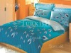 Reversible printed bedlinen with duvet and pillows